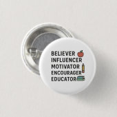 LEHRER Anhänger Influencer Motivator Ermutiger Button (Vorne & Hinten)