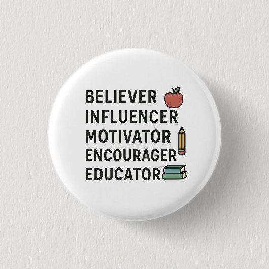 LEHRER Anhänger Influencer Motivator Ermutiger Button (Vorderseite)