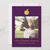 Lehrer Apfel Abschluss Ankündigung (Vorderseite)