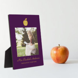 Lehrer Apfel Abschluss Fotoplatte
