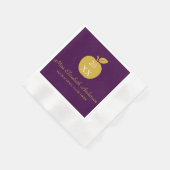 Lehrer Apfel Abschluss Serviette (Ecke)