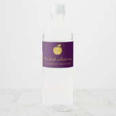 Lehrer Apfel Abschlussfeier Wasserflaschenetikett (Vorderseite)