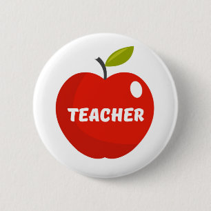 Lehrer Apfel Button