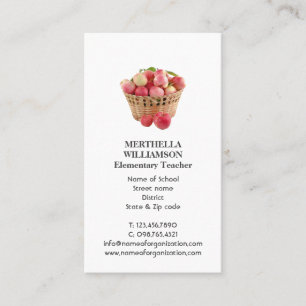 LEHRER Äpfel Foto Business Card Visitenkarte