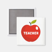 Lehrer Apfel Magnet (Vorderseite/Rückseite)