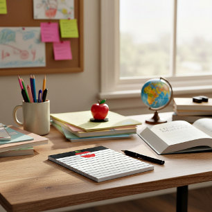 Lehrer Apfel Notizblock