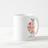 Lehrer-Apfel-Tasse – Klassischer roter Apfel Kaffeetasse (VorderseiteRechts)