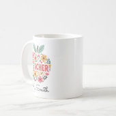 Lehrer-Apfel-Tasse – Klassischer roter Apfel Kaffeetasse (Vorderseite Links)