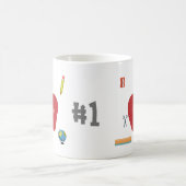 Lehrer Apfelführer Kaffeemaschine Tasse (Mittel)