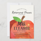 Lehrer-Apfelruhestandsessen | Party Einladung (Vorderseite)