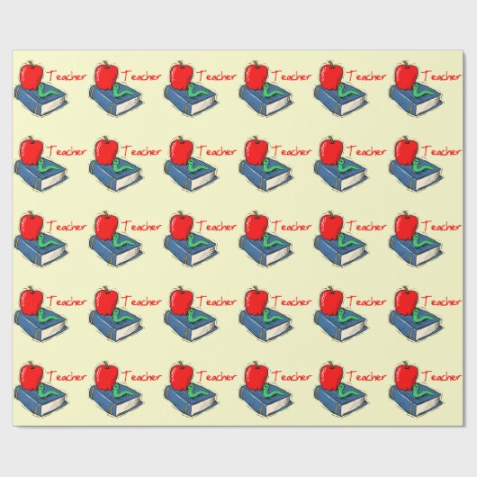 Lehrer Apple buchen Packpapier (Flach)