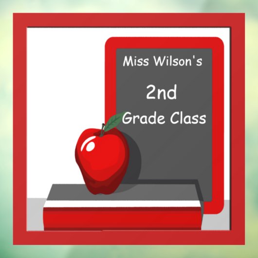 Lehrer Apple Chalkboard Klassenzimmer Custom Fensteraufkleber (Blatt 3)