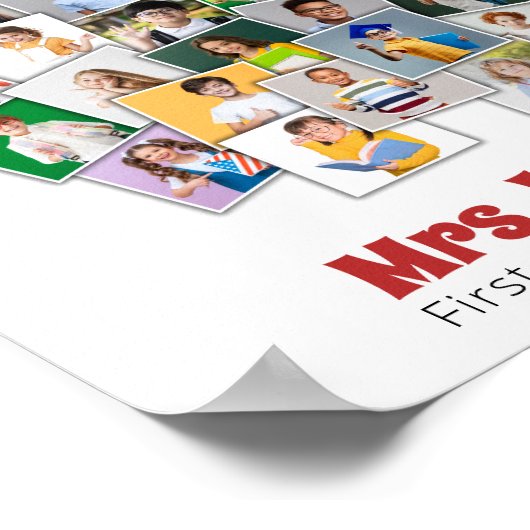 Lehrer Apple Collage Lehrer's Geschenk 22 Fotos Poster (Ecke)