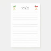 Lehrer Apple Core and Lines Post-it Klebezettel (Vorderseite)