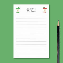 Lehrer Apple Core and Lines Post-it Klebezettel