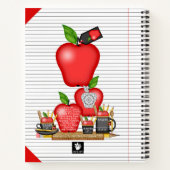 Lehrer Apple Cupcake Großes Notebook Notizblock (Rückseite)