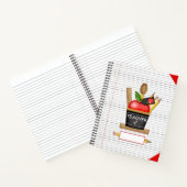 Lehrer Apple Cupcake Großes Notebook Notizblock (Innenseite)