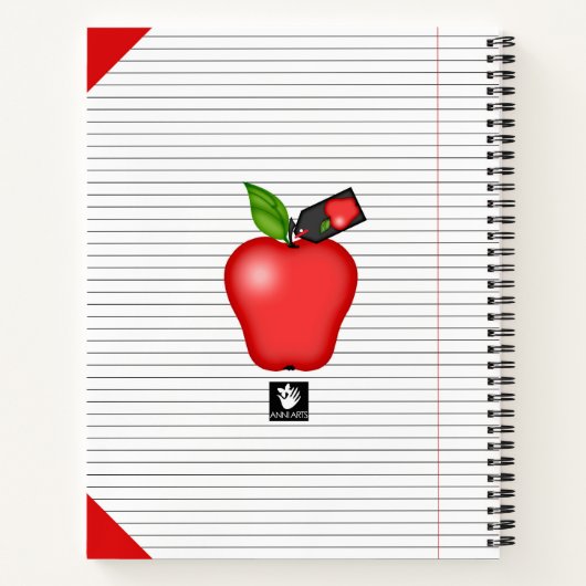 Lehrer Apple Cupcake-Regeln große Notebook-PCs Notizblock (Rückseite)