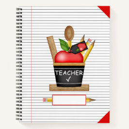 Lehrer Apple Cupcake-Regeln große Notebook-PCs Notizblock