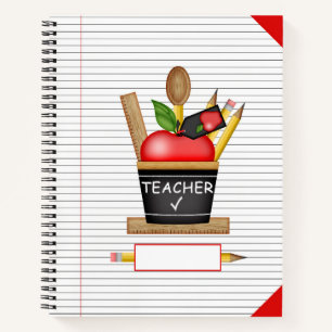 Lehrer Apple Cupcake-Regeln große Notebook-PCs Notizblock