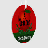 Lehrer Apple Effekte Eternit Weihnachtsschmuck 2 Ornament (Vorderseite)