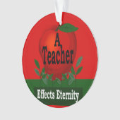 Lehrer Apple Effekte Eternit Weihnachtsschmuck 2 Ornament (Vorderseite)