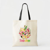 Lehrer-Apple-Farben-Spritzer-Tasche Tragetasche (Vorne)