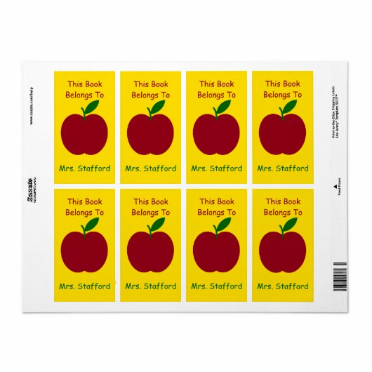 Lehrer Apple Personalisiert Book Teller (Vorne)