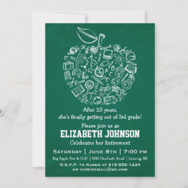 Lehrer Apple Rentirement Party Einladung