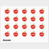 Lehrer Apple Runder Aufkleber (Blatt)