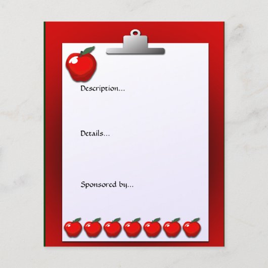 Lehrer Apple Small Event Flyer (Hinten)