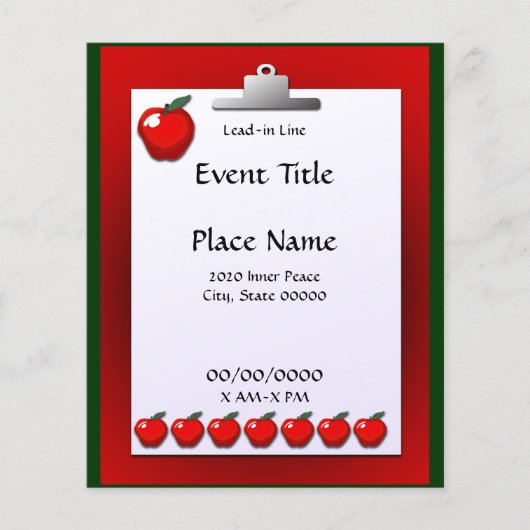 Lehrer Apple Small Event Flyer (Vorne)