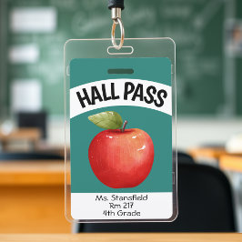Lehrer Apple Student Klasse Bad Hall Pass Ausweis