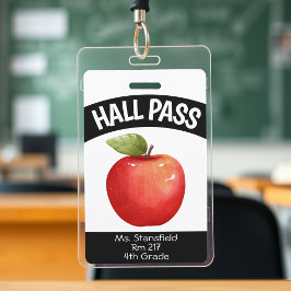 Lehrer Apple Student Klasse Bad Hall Pass Ausweis