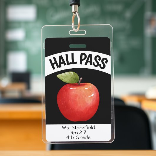 Lehrer Apple Student Klasse Bad Hall Pass Ausweis