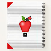Lehrer Apple-Tasse reguliert großes Notebook Notizblock (Rückseite)