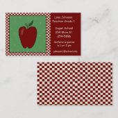 Lehrer-Apple-Visitenkarte Visitenkarte (Vorne/Hinten)