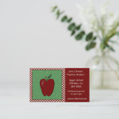 Lehrer-Apple-Visitenkarte Visitenkarte (Stehend Vorderseite)
