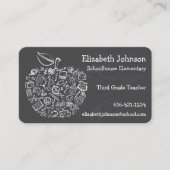 Lehrer-Apple-Visitenkarte Visitenkarte (Vorderseite)