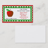 Lehrer-Apple-Visitenkarte Visitenkarte (Vorne/Hinten)