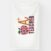 Lehrer Art Apple A Plus Lehrer Banner (Vertikal)