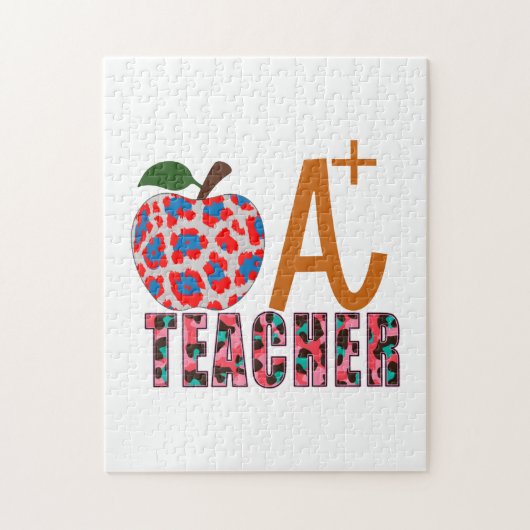 Lehrer Art Apple A Plus Lehrer Puzzle (Vertikal)