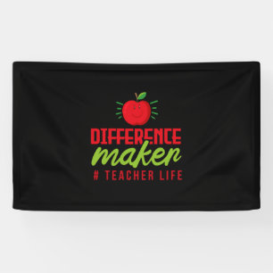 Lehrer Art Differenzial Maker Teacher Life Banner