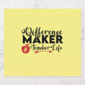 Lehrer Art Differenzial Maker Teacher Life Bierflaschenetikett (Einzelnes Label)