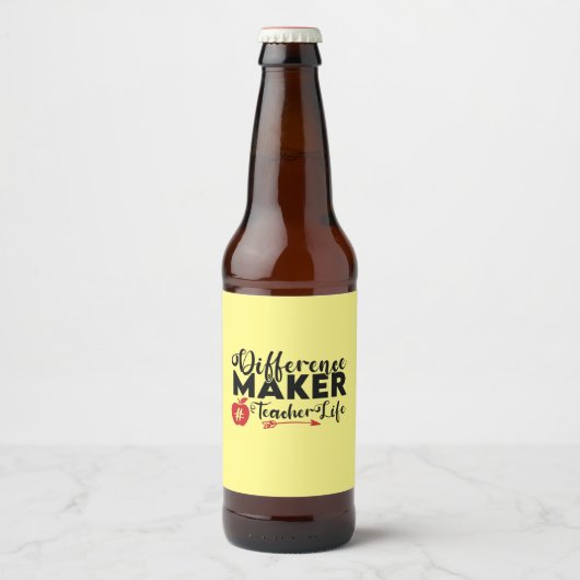 Lehrer Art Differenzial Maker Teacher Life Bierflaschenetikett (Vorderseite)