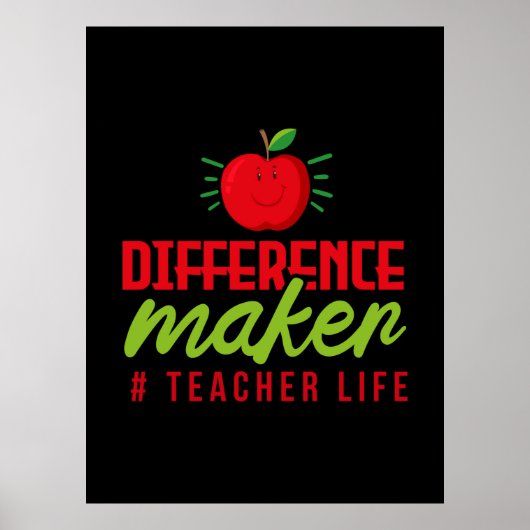 Lehrer Art Differenzial Maker Teacher Life Poster (Vorne)