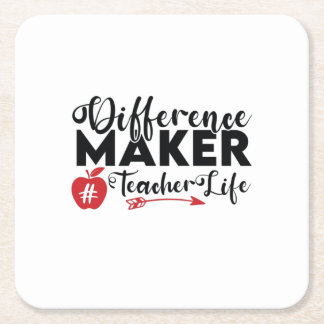 Lehrer Art Differenzial Maker Teacher Life Rechteckiger Pappuntersetzer