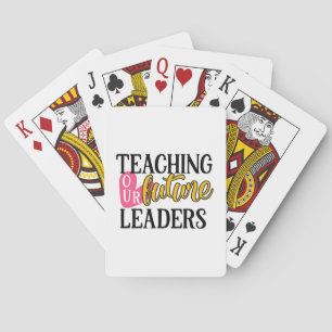 Lehrer Art lehren unsere zukünftigen Führer Spielkarten