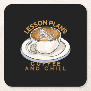 Lehrer Art Lektion plant Kaffee und Kill Rechteckiger Pappuntersetzer