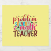 Lehrer Art Problem Solver Mathematiker Lehrer Bierflaschenetikett (Einzelnes Label)